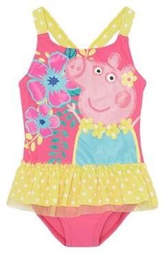 Peppa Pig Girl's pink tropical 'Peppa Pig' swimsuit