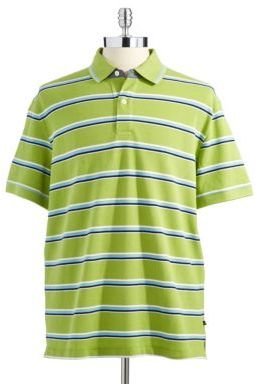 Black Brown 1826 Striped Short Sleeved Polo