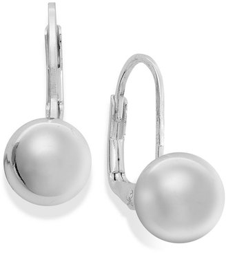 Giani Bernini Sterling Silver Earrings, Ball Leverback Earrings