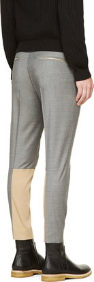 John Undercover Gray Wool Combination Trousers