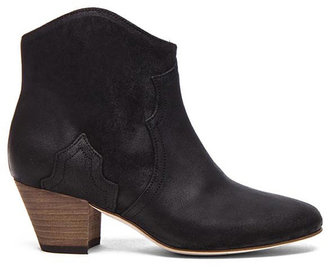 Isabel Marant Dicker Calfskin Velvet Leather Boots