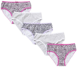 F&F 5 Pack of Animal Print and Plain Briefs