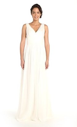 Monique Lhuillier Bridesmaids Sleeveless Ruched Chiffon Dress (Nordstrom Exclusive)