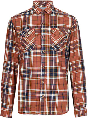 Marks and Spencer North Coast Pure Cotton Tailored Fit Checked Twill Shirt