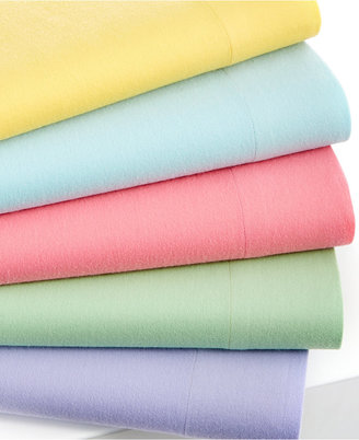 Martha Stewart CLOSEOUT! Collection Solid Full Flannel Sheet Set