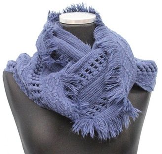 La Fiorentina MIDNIGHT Knit Infinity Muffler w/ Fringe
