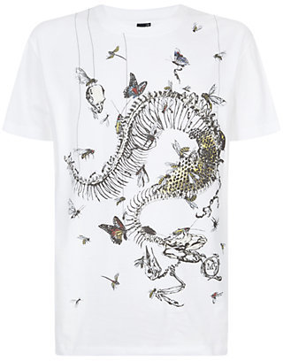 McQ Skeleton and Butterflies T-Shirt