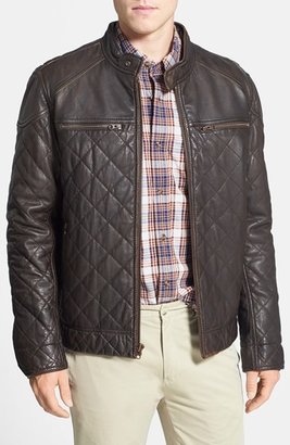 Timberland 'Skye Peak' Regular Fit PrimaLoft® Leather Moto Jacket