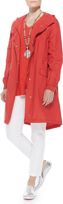 Eileen Fisher Hooded Long Anorak Jacket, Women's