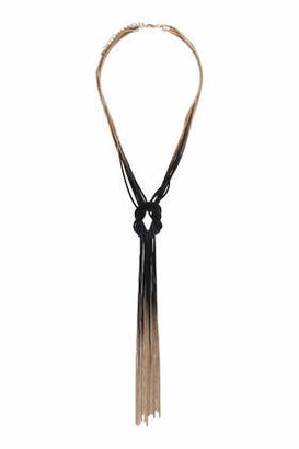 Topshop Womens Dip-Dye Knot Necklace - Black