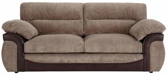 Very Lyla Fabric and Faux Leather 3 Seater Sofa