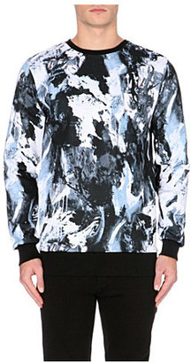 Criminal Damage Abstract-print zip side sweatshirt - for Men