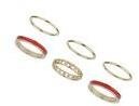 Dorothy Perkins Red and gold ring pack