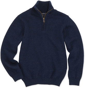 Oscar de la Renta Merino Half-Zip Sweater, Navy, Kids' 2Y-10Y
