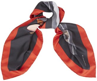 Givenchy Red and black Bambi print silk scarf