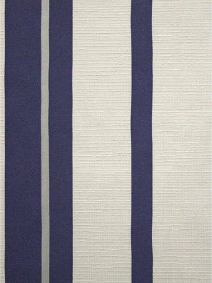 Graham & Brown Kelly Hoppen Stripe White/Prus Wallpaper