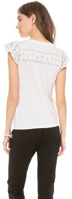 RED Valentino Flutter Sleeve Knit Top