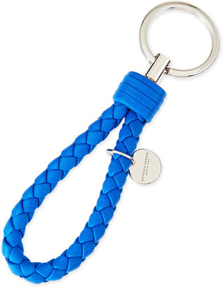 Bottega Veneta Braided Loop Key Ring, Cobalt Blue