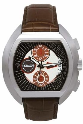Dolce & Gabbana Men's DW0213 Leather Synthetic with Brown Dial Watch
