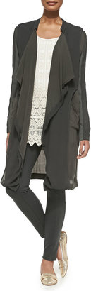XCVI Veranda Combo Draped Jacket, Long-Sleeve Lace Tunic & Slalom Zip-Pocket Leggings