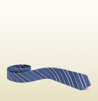 Gucci Striped Woven Silk Tie