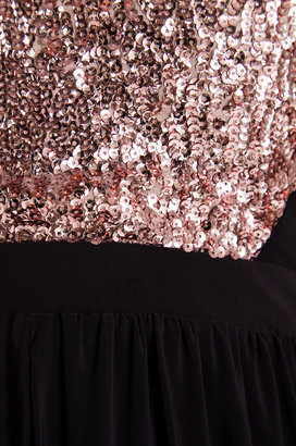 T-Bags 2073 T-Bags LosAngeles Blush Sequins w/ Black Skirt Dress