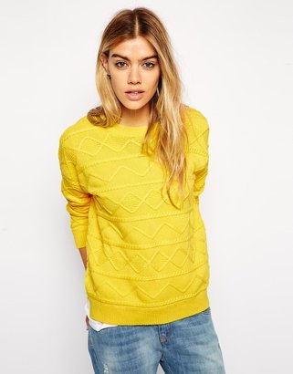 ASOS Jumper With Horizontal Cable Knit