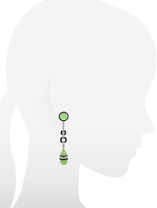 A-Z Collection Jade Drop Clip-On Earrings