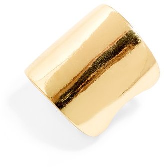 BaubleBar Bold Gold Shield Ring