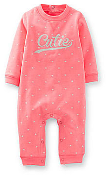 Carter's Long-Sleeve French Terry Jumpsuit - Girls newborn-24m
