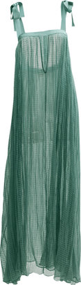 Ulla Johnson Liya Sheer Shoulder-Tie Coverup Maxi Dress