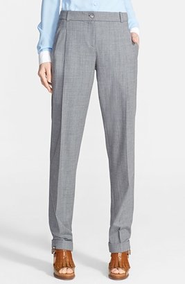 Michael Kors Pleated Stretch Wool Trousers