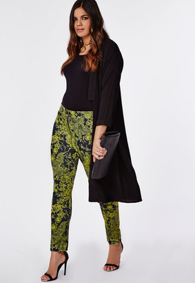 Missguided Size Lace Print Tapered Trousers