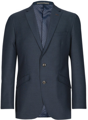 Marks and Spencer M&s Collection Big & Tall 2 Button Textured Blazer with Wool