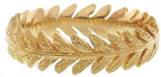 Cathy Waterman Laurel Leaf Band Ring - 22 Karat Gold