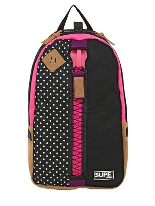 Supe Design - Nylon Canvas & Faux Suede Backpack