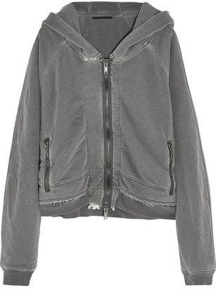 Haider Ackermann Reversible cotton-jersey hooded top