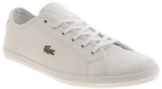 Lacoste womens white ziane sneaker trainers
