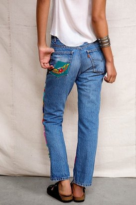 Urban Outfitters Urban Renewal Embroidered Panel Jean