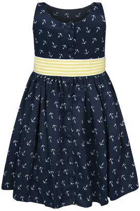 Ralph Lauren 'Cruise Collection' Girls Navy Anchor Print Dress
