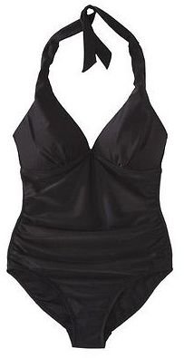 Merona Women's Halter 1-Piece Swimsuit -Black