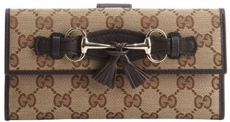 Gucci brown GG canvas 'Emily' continental wallet