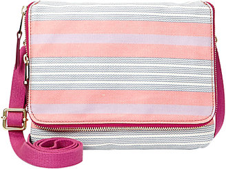 Fossil Key-Per Mini Across Body Bag, Pink Stripe