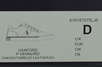 Polo Ralph Lauren Hanford 816187075LJ6 Canvas Casual Shoes Medium (D, M) Men