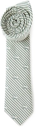 Thom Browne stripe fish print tie