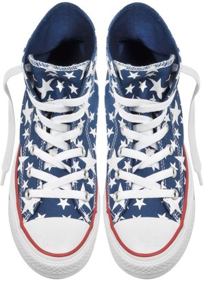Converse Limited Edition  Chuck Taylor All Star Hi-Ox Midnight Hour/White Stars Canvas Sneaker