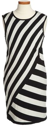 Milly Minis Stripe Knit A-Line Dress (Toddler Girls, Little Girls & Big Girls)