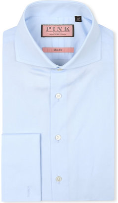 Thomas Pink Slim-Fit Double-Cuff Shirt