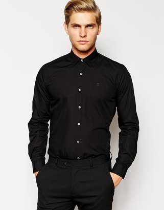 Peter Werth Poplin Formal Shirt With Concealed Button Down