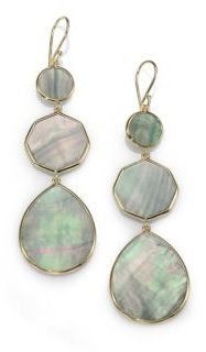 Ippolita Polished Rock Candy Black Shell & 18K Yellow Gold Crazy 8s Drop Earrings